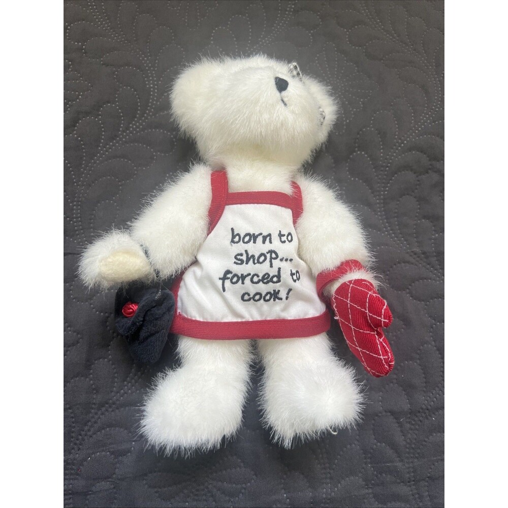 Vintage Plush Boyd Bear “ Dinah Out”…… “Born To Shop, Forced To Cook” NWT